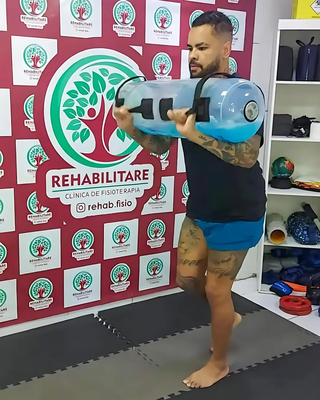 Fisioterapia Desportiva - Atleta em reabilitação na Rehabilitare Manaus